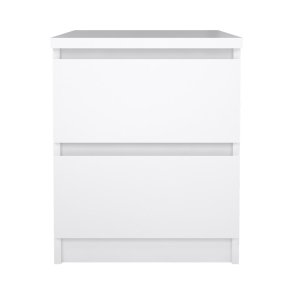 Nada Nachttisch 2 Schubladen weiss hochglanz.