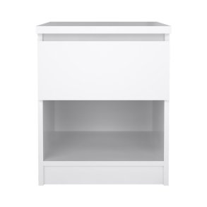 Nada Nachttisch 1 Schublade und 1 Ablagen weiss hochglanz.