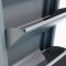 Pisa Schuhschrank mit 10 Klappen/Tren in Metall grau. Fertig montiert geliefert.