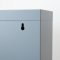 Pisa Schuhschrank mit 4 Klappen/Türen in Metall grau. Fertig montiert geliefert.