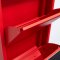 Pisa Schuhschrank mit 6 Klappen/Tren in Metall rot. Fertig montiert geliefert.