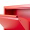 Pisa Schuhschrank mit 6 Klappen/Tren in Metall rot. Fertig montiert geliefert.